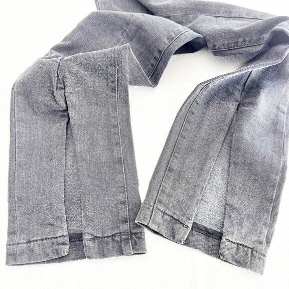 Zara The Olivia Split Hem Straight Leg Denim Jeans Black Size 8 NWT - Picture 8 of 9